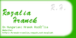 rozalia hranek business card